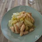 鶏ときゃべつ、白インゲン豆の煮込み