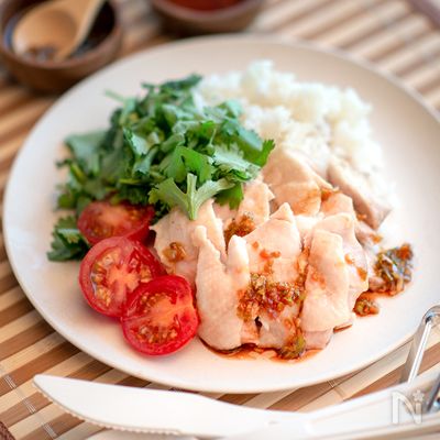 ダッチオーブンで海南鶏飯