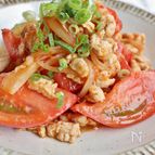 豚肉とトマトのめんケチャ炒め
