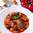 シチリアーナ🇮🇹茄子とモッツァレラのトマトパスタ