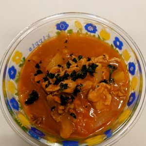 にゃんこさん🐱の作ってみた!投稿(レンチンだけ🍅＜トマトたっぷりハヤシライス＞ボウル1つ🥣)