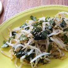 【レンジで簡単】もやしと海苔のナムル
