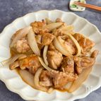 鶏もも肉と新玉ねぎのしょうが照り焼き