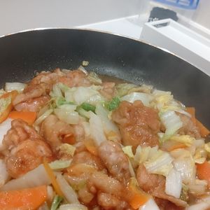 そらまめの作ってみた!投稿(重ねて放置♪お肉柔らか『鶏むね肉と白菜の中華風♡とろうま煮』)