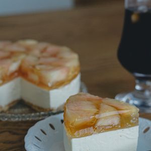 mikitiiiiyの作ってみた!投稿(レンジで作る♪桃のレアチーズケーキ)