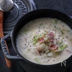 生クリーム不要！キャベツとベーコンのチーズクリームスープ