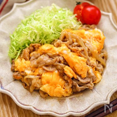 【ふわ卵絡め生姜焼き】