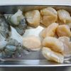 箸で食べる「ホタテと海老の和風スパゲッティ」の下準備
