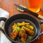 ゴーヤの豚バラ肉巻き カレーマヨチーズ
