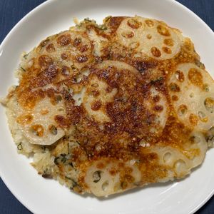 こならの作ってみた!投稿(【蓮根と大葉チーズライスピザ】もちっと香ばし!カリッとチーズ)