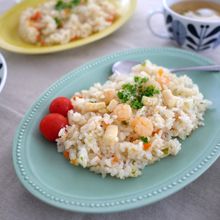 【簡単】シーフードミックスと炊飯器でつくるシーフードピラフ