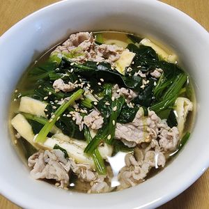 ナムディの作ってみた!投稿(【豚肉とほうれん草のうどん 柚子胡椒風味】つゆがクセになる♪)