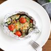 包んで焼くだけのごちそう♪さば缶とバジルの夏野菜ホイル焼き