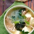 小松菜と豚肉と豆腐のさっぱり春雨スープ