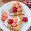 型なしで!材料5つ【ハートいちごパイ】