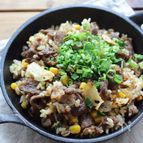 お酒の〆に食べる♪ビーフペッパーライス