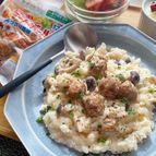 時短で簡単！ミートボール入りミルクリゾット