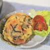 莉子の作ってみた!投稿(ふわトロ♪かにかまと塩昆布の豆腐落とし焼き)