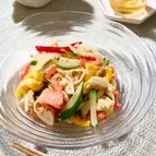 やみつき！おうち居酒屋の一品に！鶏皮と夏野菜の酢の物