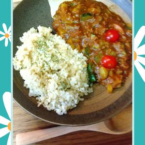 チョロリスの作ってみた!投稿(夏に食べたい！絶品カレー☆『ひき肉のゴロっと夏野菜カレー』)