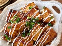 簡単5分！【ちぎり厚揚げの甘酢マヨ焼き】あと一品にぴったり♪