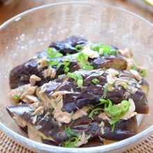 レンジで簡単【冷やし茄子】ツナの旨味＆お酢でさっぱり！