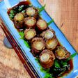 食感最高な「高山ごぼうの肉大葉巻き焼き」
