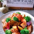 冷めても美味しい！さつま芋と鶏肉の甘黒酢