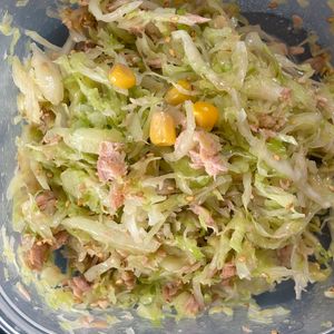 あなぼんごはんの作ってみた!投稿(【キャベツのレンジ蒸しツナサラダ】たっぷりキャベツ消費♬︎)