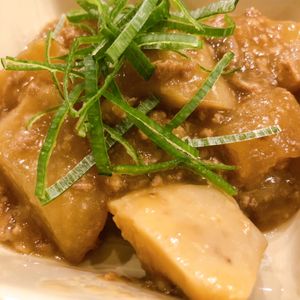 1032950の作ってみた!投稿(大根と里芋のトロトロ♪♪こってりそぼろ煮)