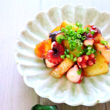 【簡単おつまみ】タコとじゃがいものめんつゆマヨ炒めの作り方