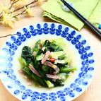 シャキシャキ青菜の塩炒め
