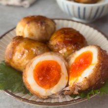 【肉巻き半熟たまご】じゅわっとやみつき♪
