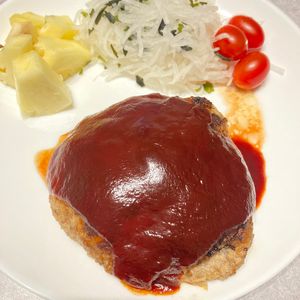 すみれの作ってみた!投稿(『ドーンと大きな！絶品豆腐ハンバーグ』～デミグラスソース～)