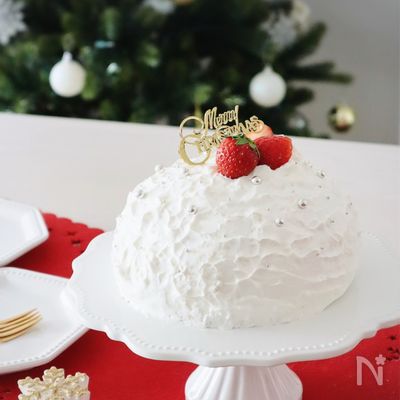【材料4つ】市販のスポンジで簡単♡クリスマスズコットケーキ
