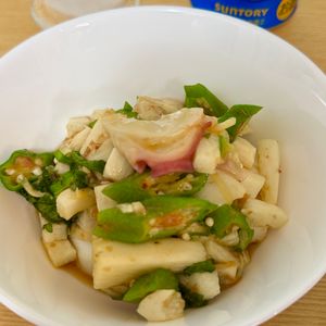 Tsuneaki Okadaの作ってみた!投稿(【たことネバトロ野菜のおかかめんつゆ和え】とろっと旨い！)