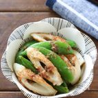 　『スナップエンドウとちくわの煮浸し』（だし不要・加熱2分）