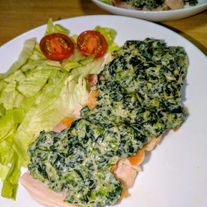 joe sanの作ってみた!投稿(クリスマスに♩ほうれん草のチーズクリームチキン)