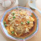 【冷凍餃子アレンジ】フライパン一つで！ふわふわギョーザ天津飯
