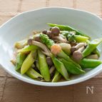 米粉で失敗知らず！アスパラとシーフードのとろうま炒め