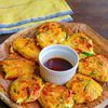 ズッキーニと豆腐とカニカマのチーズチヂミ