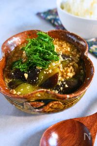 鍋ひとつ！なすと鶏ひき肉のとろみあん【腸活レシピ】