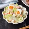 【半熟卵のレタスカニカマサラダ】節約/あとひと品