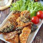 香ばしい♪鮭のたっぷりごま照り焼き