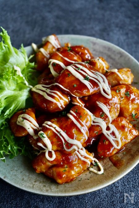 『胸肉で甘酢マヨチキン』子供も喜ぶ！しっとり胸肉レシピ♡