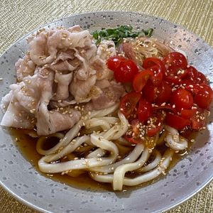 楽ラク手抜キッチン🐶🐾の作ってみた!投稿(さっぱり♡豚しゃぶうどん【お酢がポイント】)