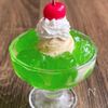 片栗粉でぷるもち!メロンソーダ風ひんやりスイーツ