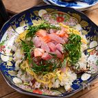 お手軽海鮮ちらし「金時豆のちらし寿司風のっけ釜飯」