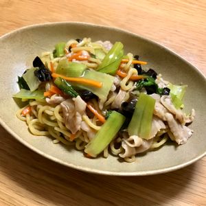 Nao★彡の作ってみた!投稿(【豚肉とチンゲン菜のあんかけ麺】とろ〜り旨あんが絡む♡)