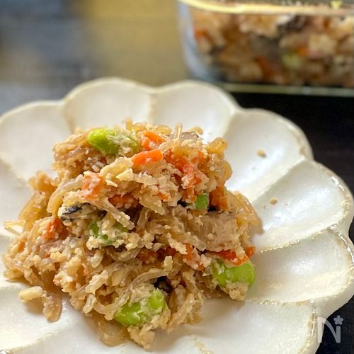 高たんぱく低カロリー【白滝と大豆の炒り煮】ダイエットにも◎